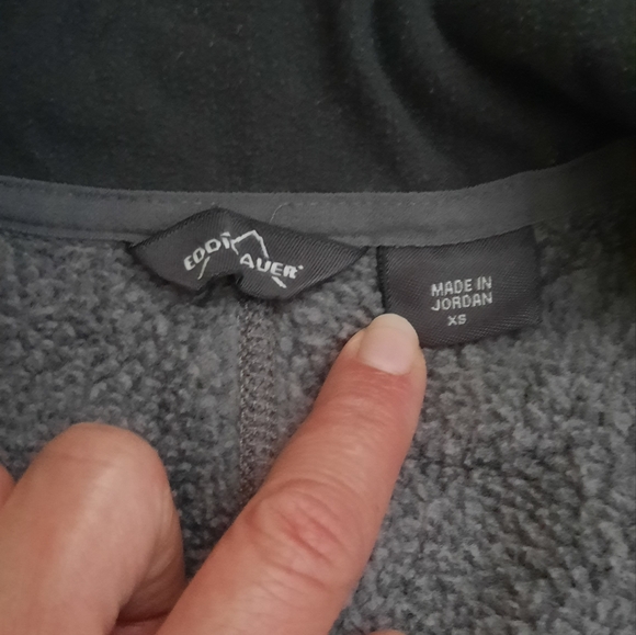 Eddie Bauer light fleece sweater jacket - Picture 2 of 3
